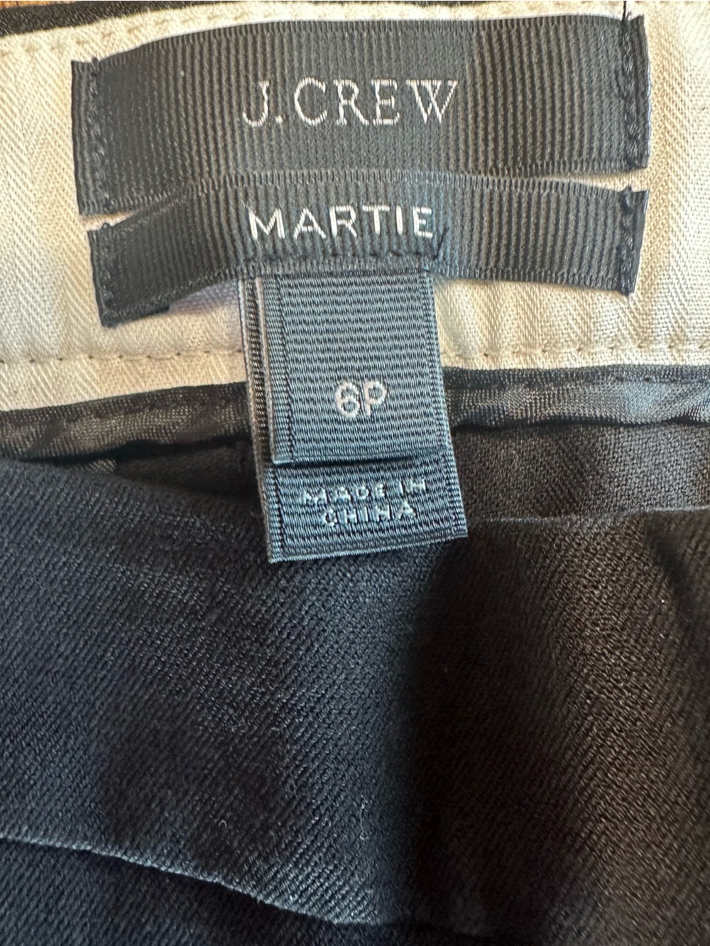 J.Crew Martie Women's Pant In Bi-Stretch Cotton Navy Side Zipper Size 6P Casual - Picture 4 of 4